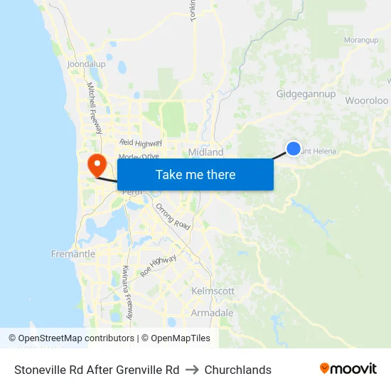 Stoneville Rd After Grenville Rd to Churchlands map