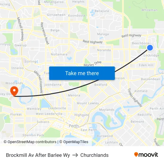 Brockmill Av After Barlee Wy to Churchlands map