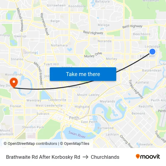 Brathwaite Rd After Korbosky Rd to Churchlands map