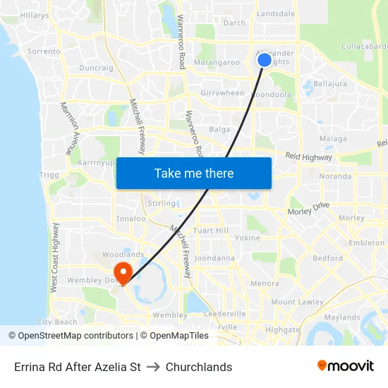 Errina Rd After Azelia St to Churchlands map