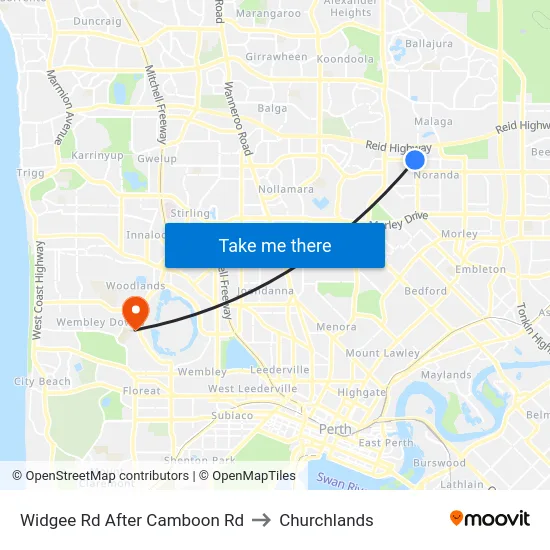 Widgee Rd After Camboon Rd to Churchlands map