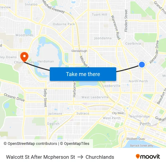 Walcott St After Mcpherson St to Churchlands map