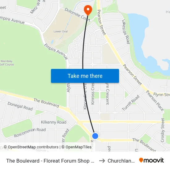 The Boulevard  - Floreat Forum Shop Ctr to Churchlands map