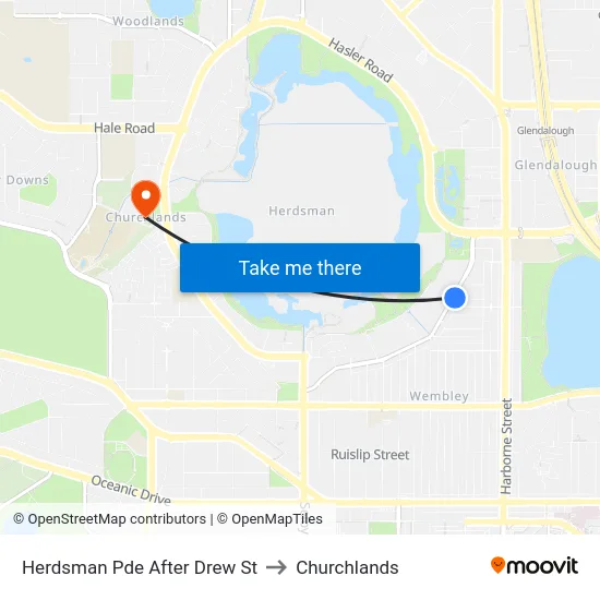 Herdsman Pde After Drew St to Churchlands map