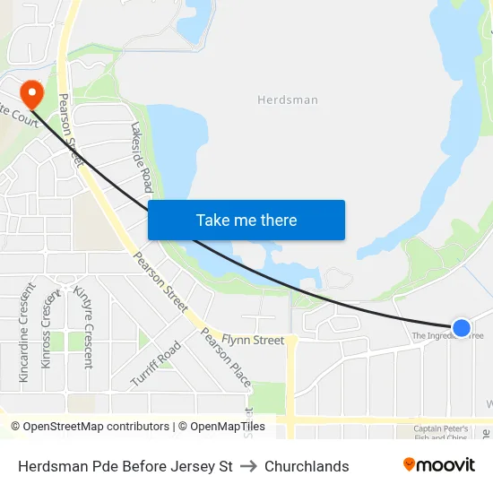 Herdsman Pde Before Jersey St to Churchlands map