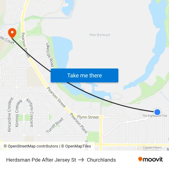 Herdsman Pde After Jersey St to Churchlands map