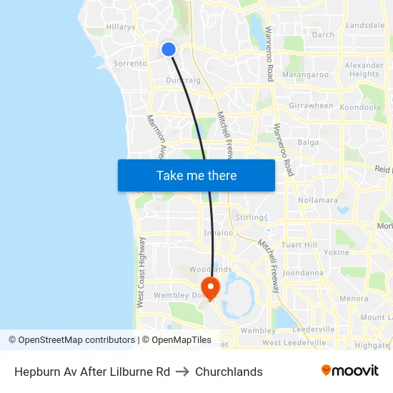 Hepburn Av After Lilburne Rd to Churchlands map