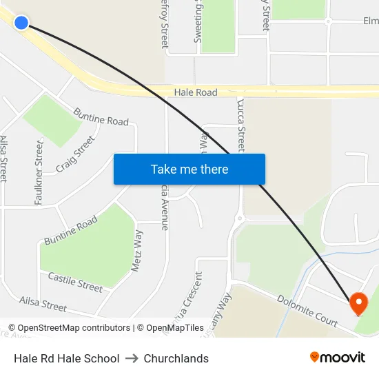Hale Rd Hale School to Churchlands map