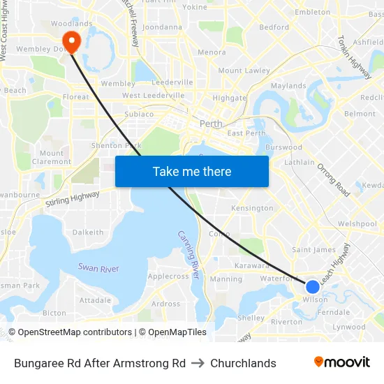 Bungaree Rd After Armstrong Rd to Churchlands map