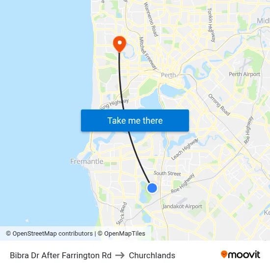 Bibra Dr After Farrington Rd to Churchlands map
