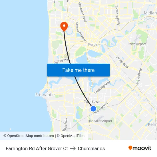 Farrington Rd After Grover Ct to Churchlands map