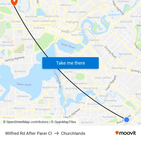 Wilfred Rd After Parer Cl to Churchlands map