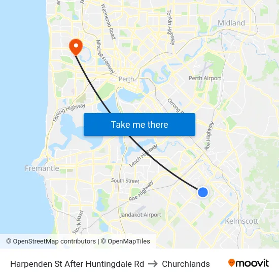 Harpenden St After Huntingdale Rd to Churchlands map