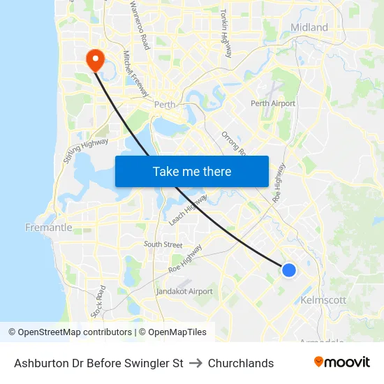 Ashburton Dr Before Swingler St to Churchlands map