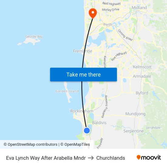 Eva Lynch Way After Arabella Mndr to Churchlands map