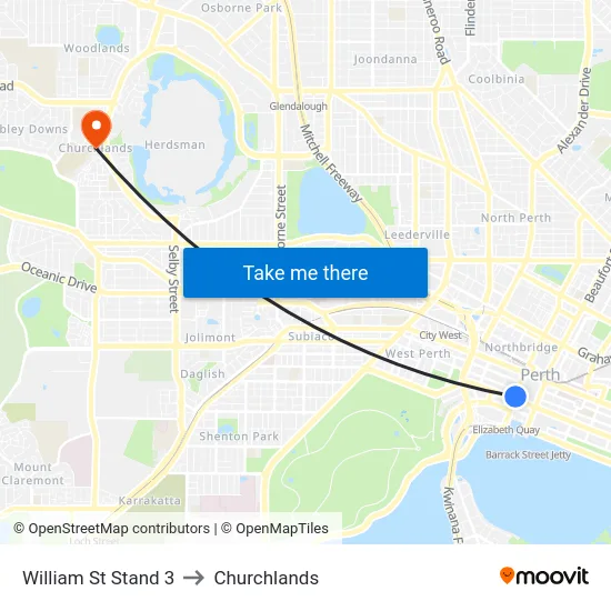 William St Stand 3 to Churchlands map