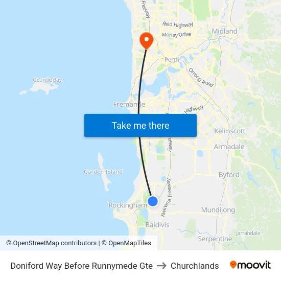 Doniford Way Before Runnymede Gte to Churchlands map