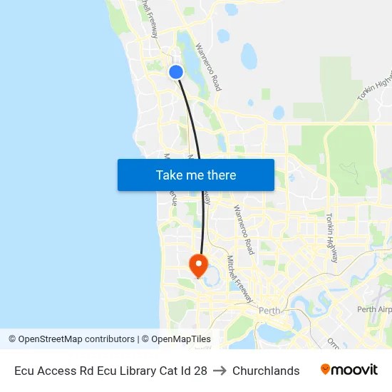 Ecu Access Rd Ecu Library Cat Id 28 to Churchlands map