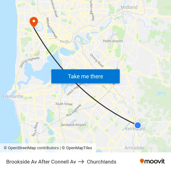 Brookside Av After Connell Av to Churchlands map