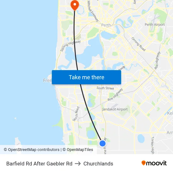 Barfield Rd After Gaebler Rd to Churchlands map