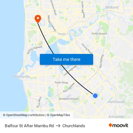 Balfour St After Marnbu Rd to Churchlands map