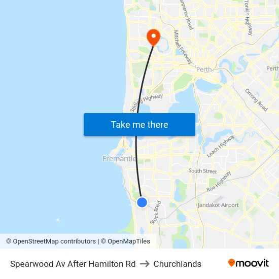 Spearwood Av After Hamilton Rd to Churchlands map