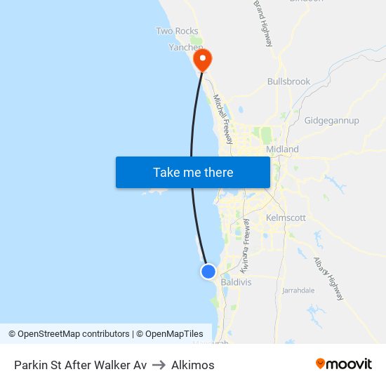 Parkin St After Walker Av to Alkimos map