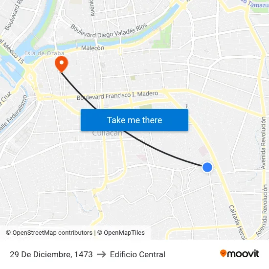 29 De Diciembre, 1473 to Edificio Central map