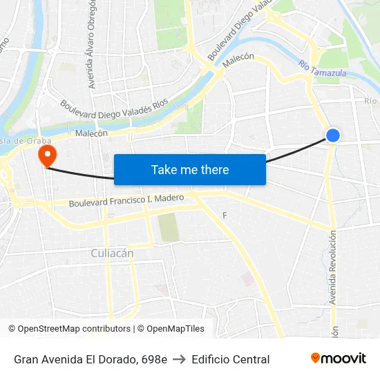 Gran Avenida El Dorado, 698e to Edificio Central map