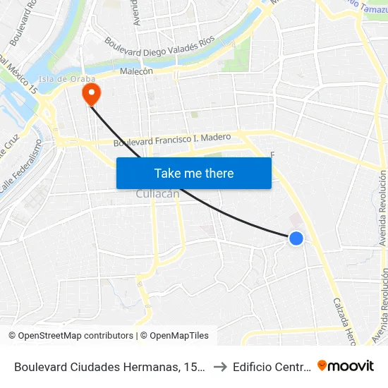 Boulevard Ciudades Hermanas, 1547 to Edificio Central map