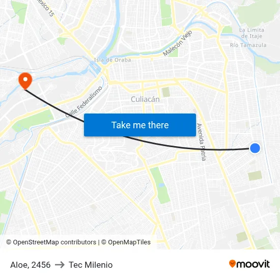Aloe, 2456 to Tec Milenio map