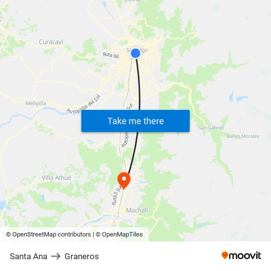 Santa Ana to Graneros map