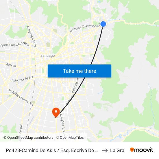 Pc423-Camino De Asis / Esq. Escrivá De Balaguer to La Granja map