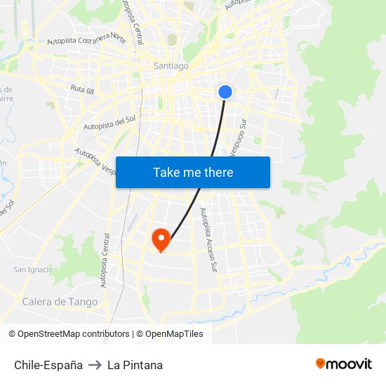 Chile-España to La Pintana map