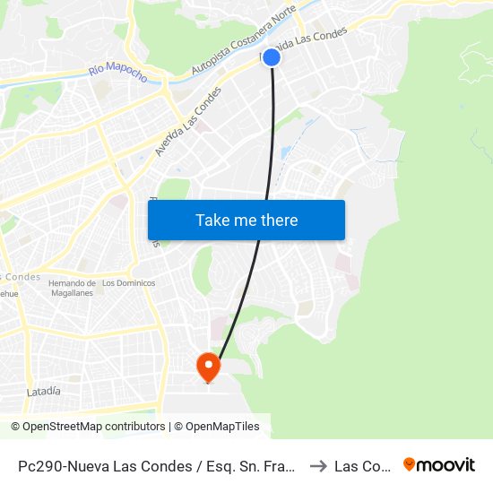 Pc290-Nueva Las Condes / Esq. Sn. Francisco De Asís to Las Condes map