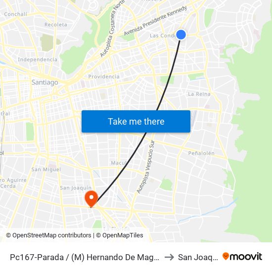 Pc167-Parada / (M) Hernando De Magallanes to San Joaquín map