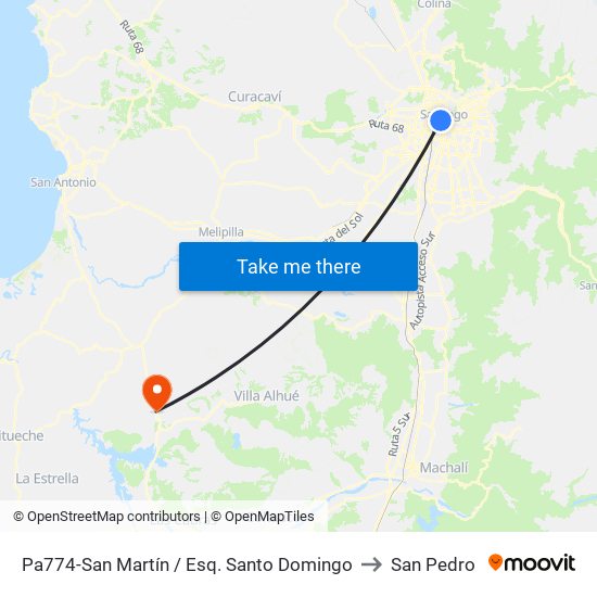 Pa774-San Martín / Esq. Santo Domingo to San Pedro map