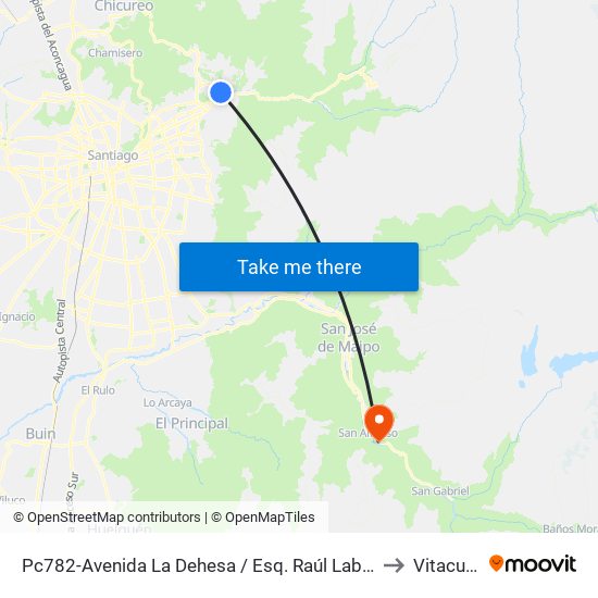 Pc782-Avenida La Dehesa / Esq. Raúl Labbé to Vitacura map