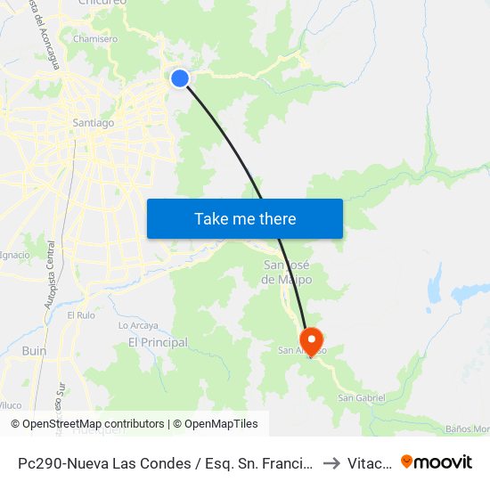 Pc290-Nueva Las Condes / Esq. Sn. Francisco De Asís to Vitacura map