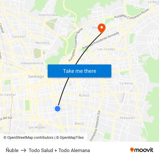 Ñuble to Todo Salud + Todo Alemana map