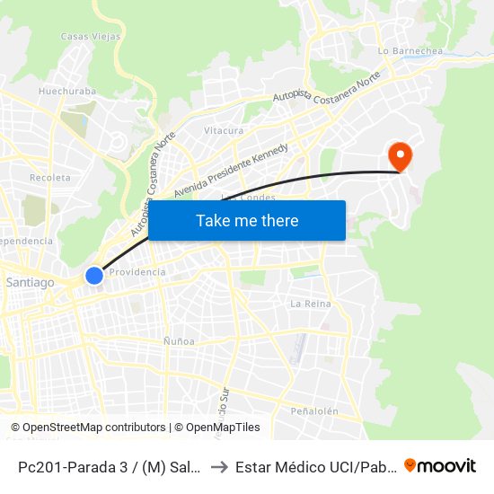 Pc201-Parada 3 / (M) Salvador to Estar Médico UCI/Pabellón map