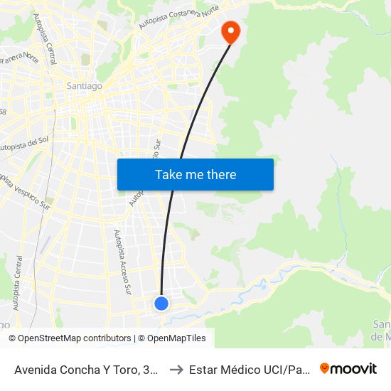 Avenida Concha Y Toro, 302-398 to Estar Médico UCI/Pabellón map