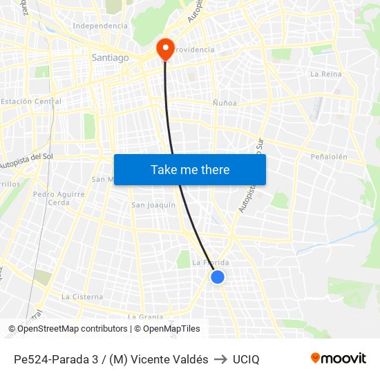 Pe524-Parada 3 / (M) Vicente Valdés to UCIQ map