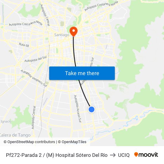 Pf272-Parada 2 / (M) Hospital Sótero Del Río to UCIQ map