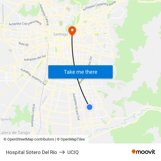 Hospital Sótero Del Río to UCIQ map