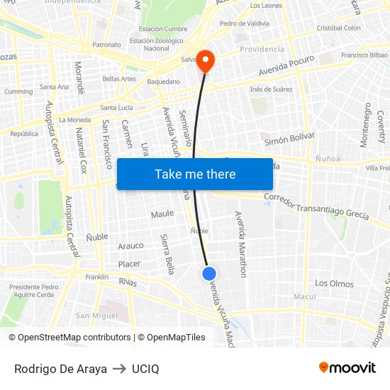 Rodrigo De Araya to UCIQ map