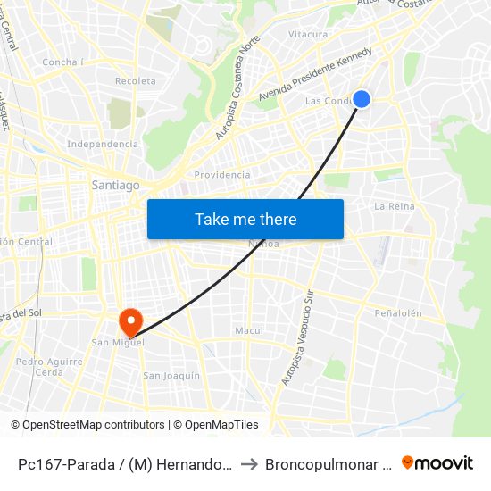 Pc167-Parada / (M) Hernando De Magallanes to Broncopulmonar CDT HBLT map