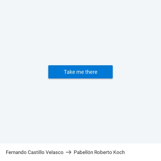 Fernando Castillo Velasco to Pabellón Roberto Koch map