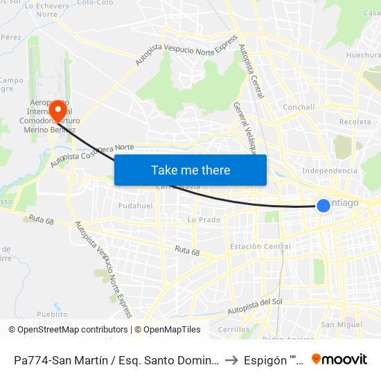 Pa774-San Martín / Esq. Santo Domingo to Espigón ""F"" map