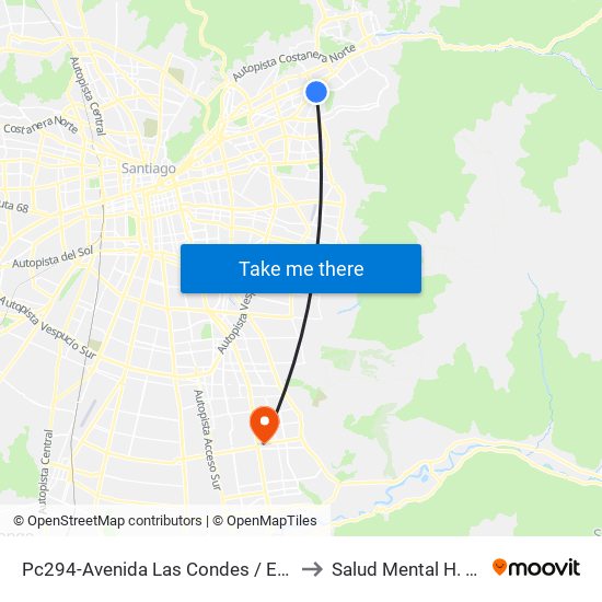 Pc294-Avenida Las Condes / Esq. Av. Padre H. Central to Salud Mental H. Sótero Del Río map